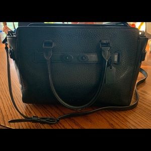 Coach Blake Carryall 25 (Black Bubble Leather)